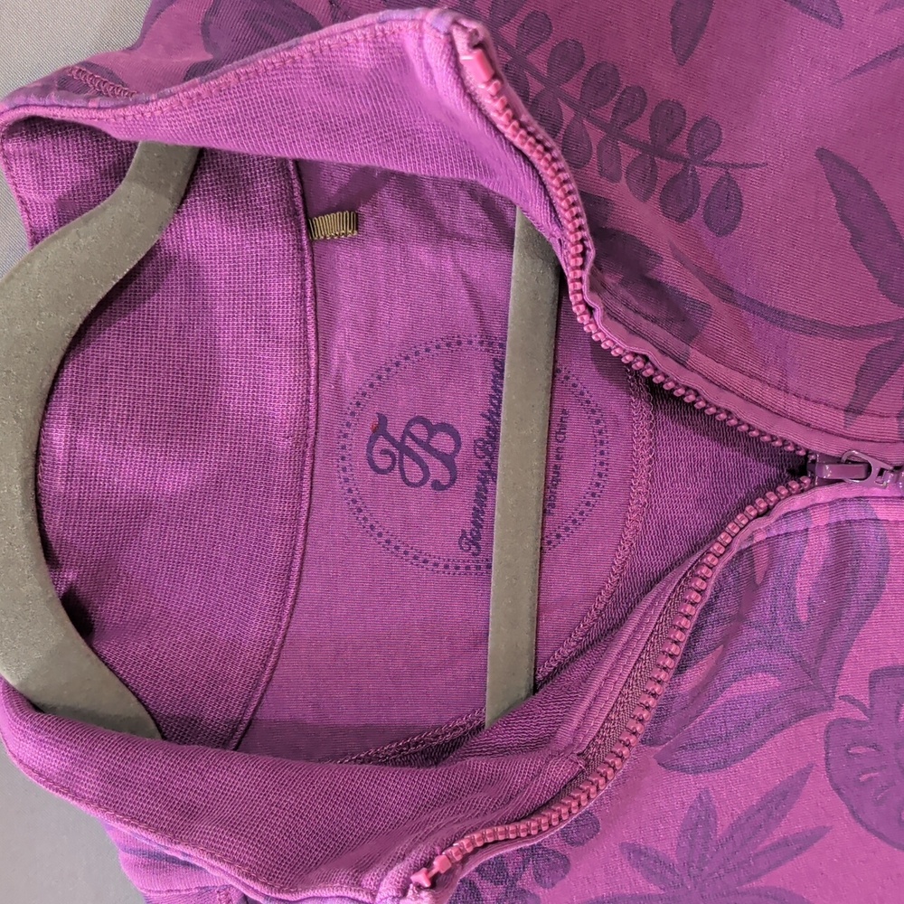 Purple Floral Zip-Up Jacket M - Picture 2 of 15